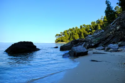 Einsamer Strand auf Sithonia...